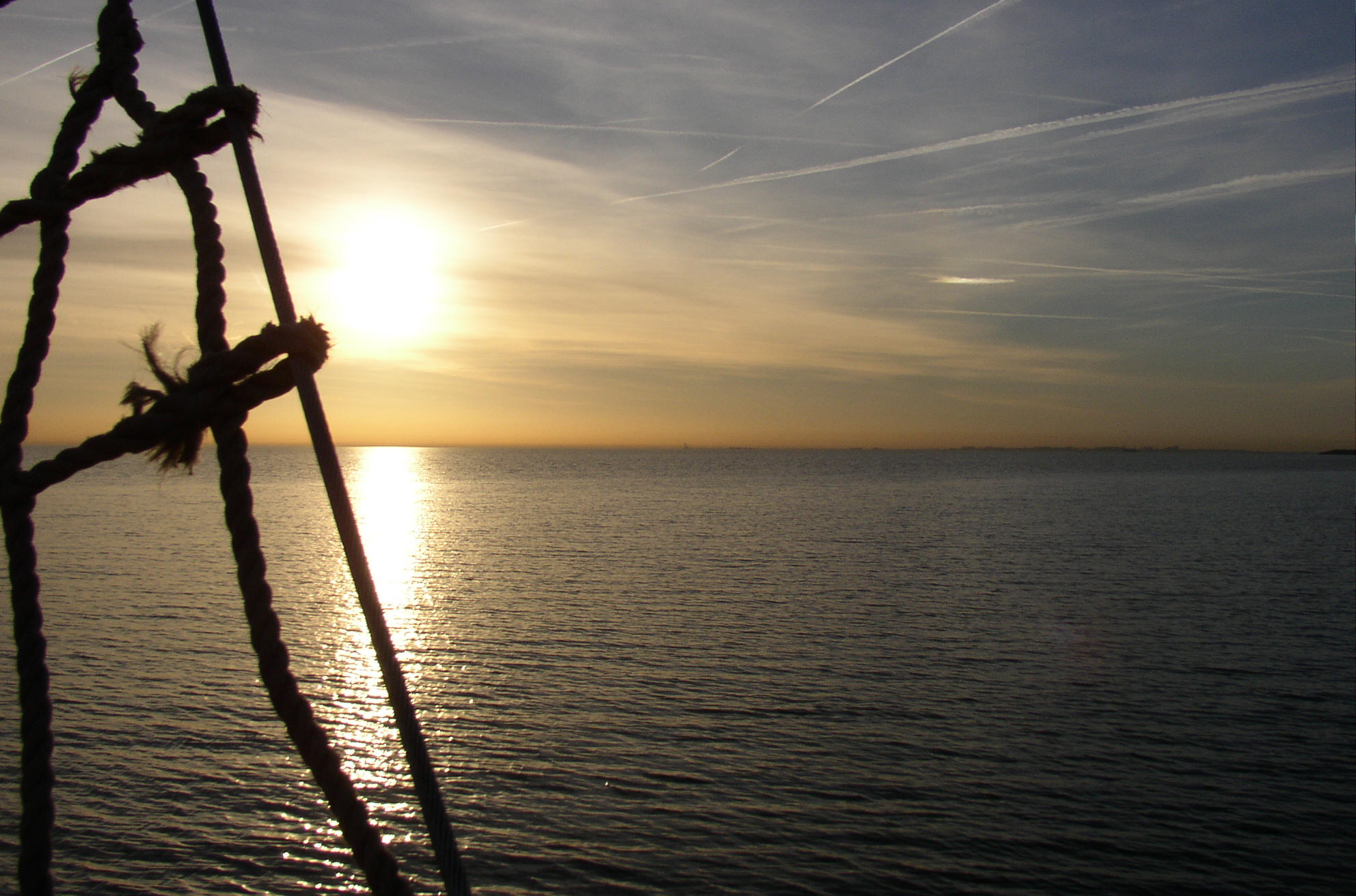 Ochtendglorie op het IJsselmeer.